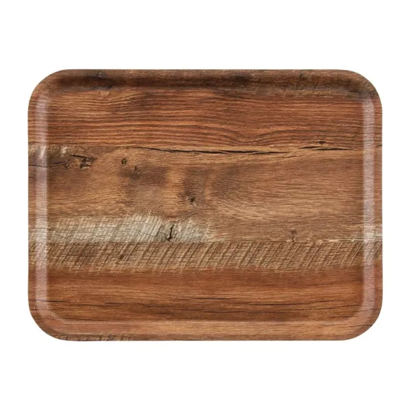 Plateau Stratifié Surface Grainée Madeira Chêne Brun 430 Mm