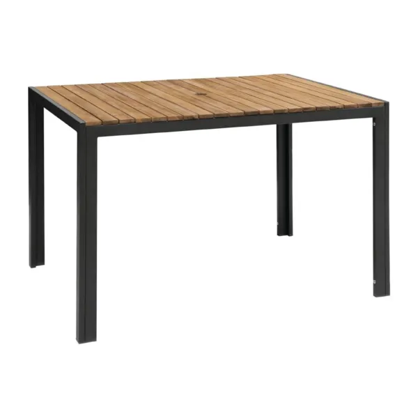 Table Rectangulaire En Acier et Acacia - 120 cm