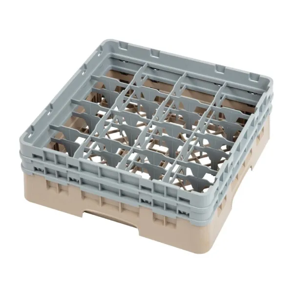 Casier À Verres 16 Compartiments Camrack Beige - L 500 x P 500 mm