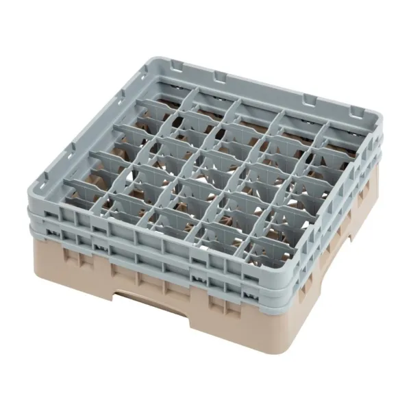 Casier À Verres 25 Compartiments Camrack Beige Hauteur - L 500 x P 500 mm