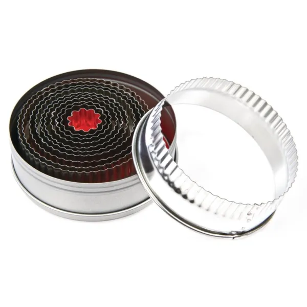 Emporte-Pièces Ronds Cannelés - Lot De 11