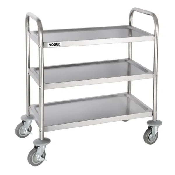 Chariot De Débarrassage en Inox - 3 Niveaux - L 710 X P 405 mm - 128 Kg