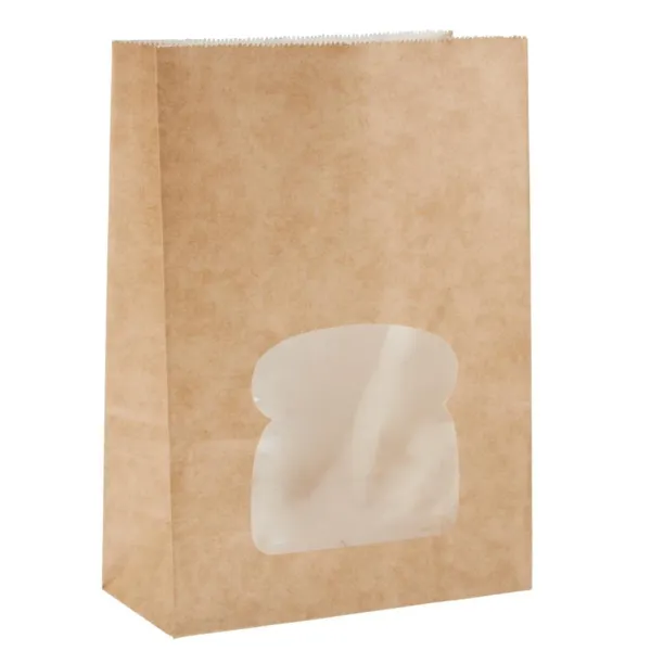 Sacs Sandwich Kraft Recyclables Noirs Avec Fenêtre - Lot De 250