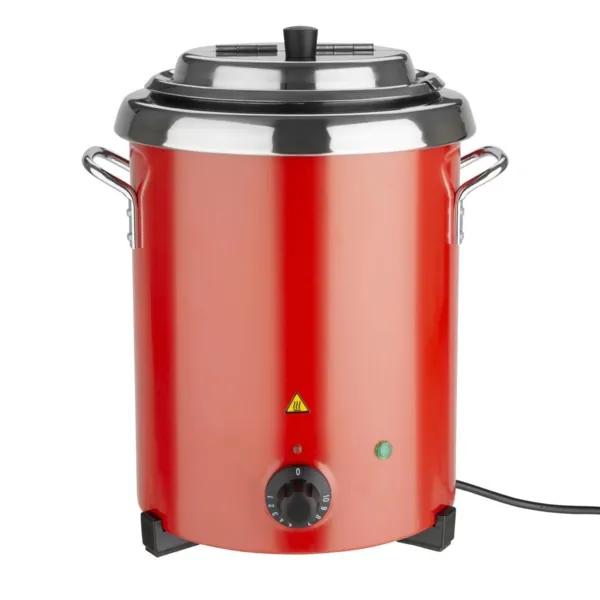 Marmite à Soupe Rouge avec Poignées - 5,7 L