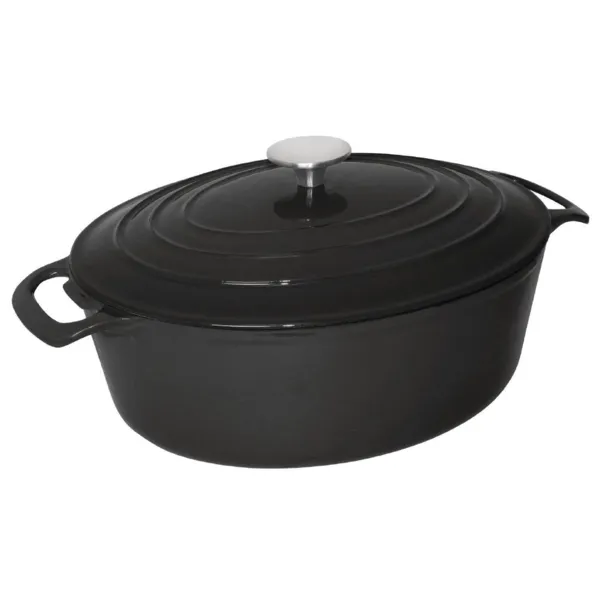 Grande Cocotte Ovale Noire - 6L