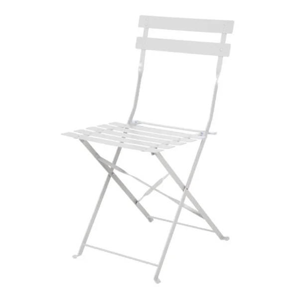 Chaise De Terrasse En Acier - Gris - Lot De 2