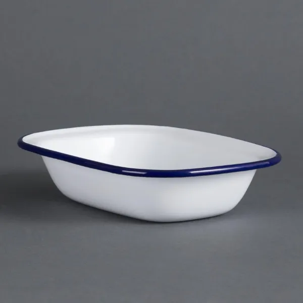 Plat Rectangulaire En Acier Émaillé 180X130X40Mm - Lot De 6