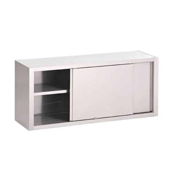 Placard Mural Inox Avec Portes Coulissantes - L 1400 x P 400 mm