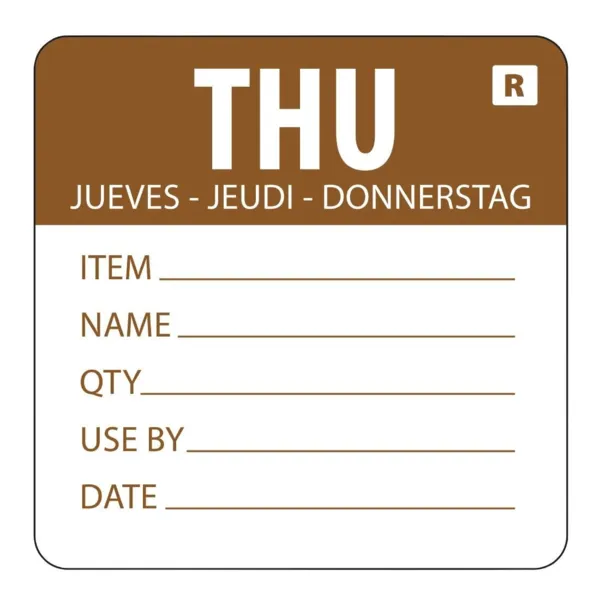 Etiquette Amovible  "Jeudi"