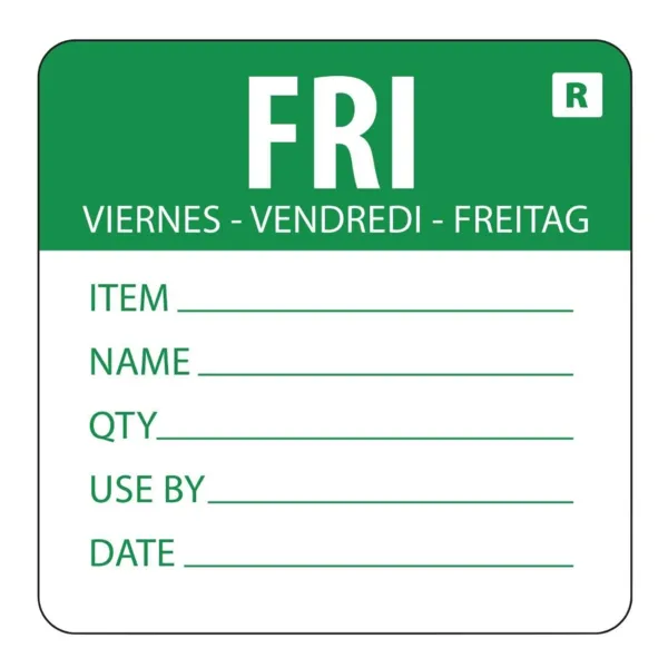 Etiquette Amovible "Vendredi"