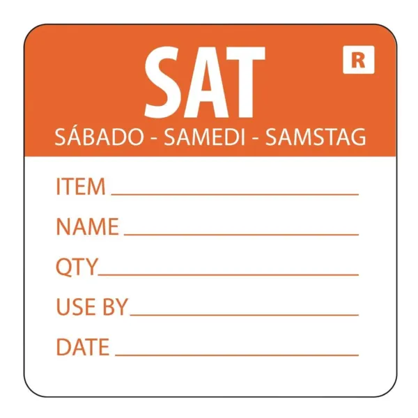 Etiquette Amovible "Samedi"