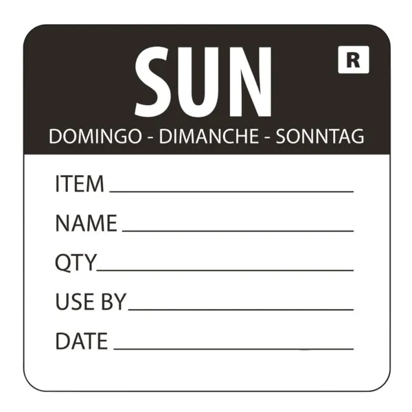Etiquette Amovible  "Dimanche"