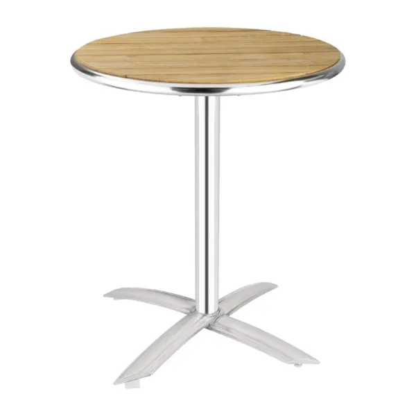 Table À Plateau Pliable Bois Ø 60 Cm