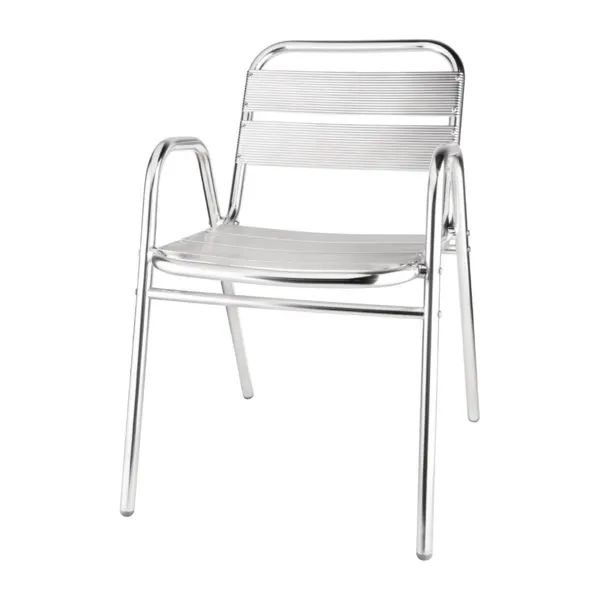 Fauteuils Empilables Alu - Lot De 4