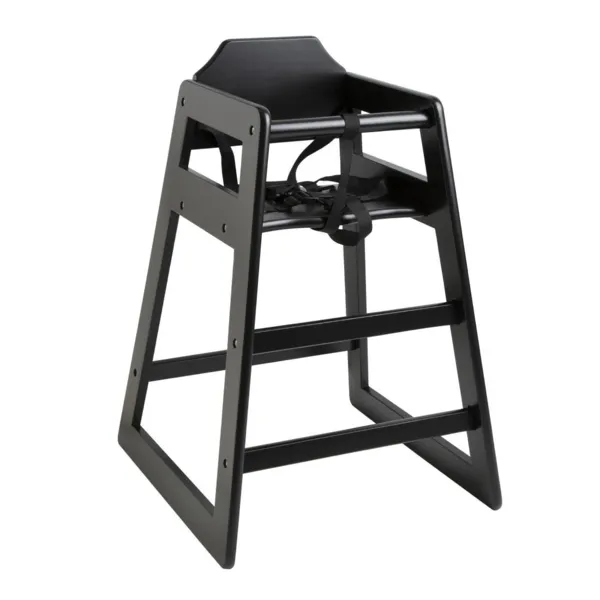 Chaise Haute en Bois Noire