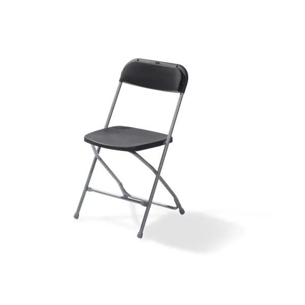 Chaise Pliable Empilable Budget en Acier - Gris Noir