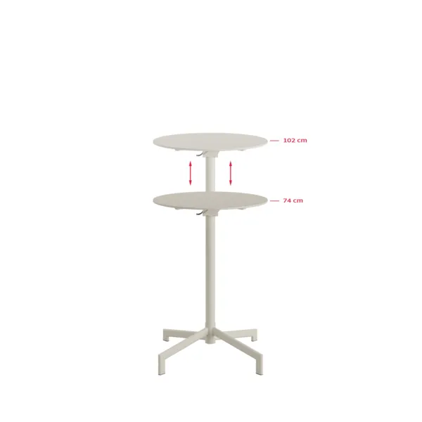 Table de Terrasse Ajustable Versa 2 Hauteurs - Beige