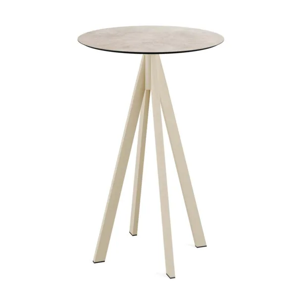 Mange-Débout Infinity Piètement Sable et Plateau Moonstone - Ø 70 cm