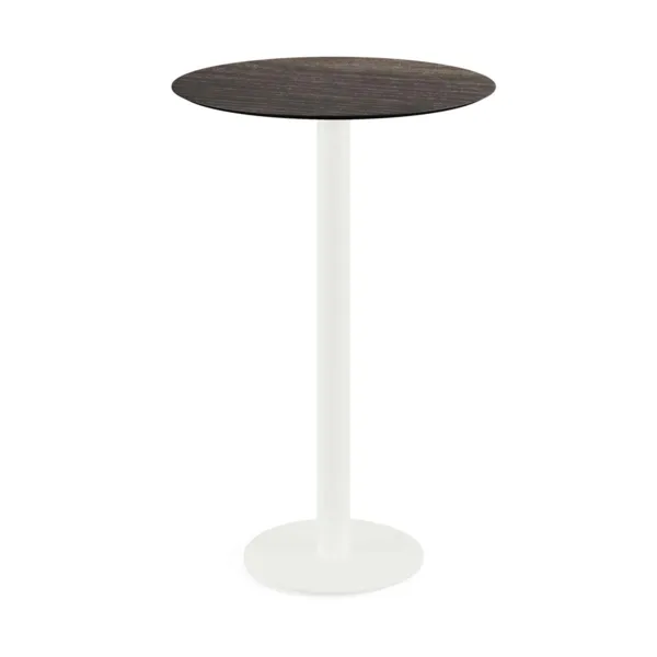 Mange-Debout Urban Piètement Blanc et Plateau Riverwashed Wood - Ø 70 cm