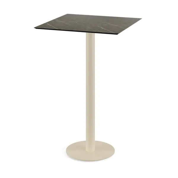 Mange-Debout Urban Piètement Sable et Plateau Midnight Marble - 70 x 70 cm