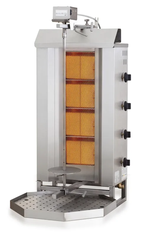 Grill Kebab à Gaz - 4 Zones de Chauffe