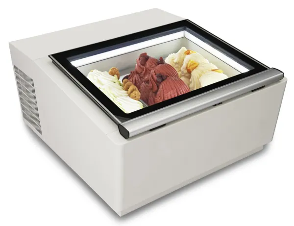 Vitrine à Glace à Poser Blanche - Statique - 3 x 5 L