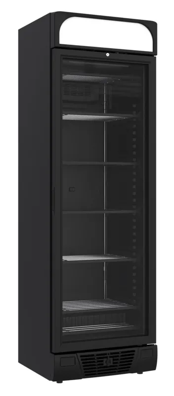 Armoire Réfrigérée Négative Noire - 1 Porte Vitrée - 382 L