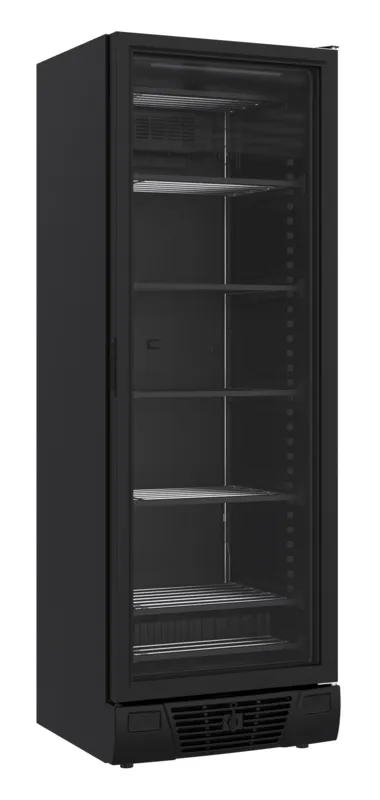 Armoire Réfrigérée Négative Noire - 1 Porte Vitrée - 382 L