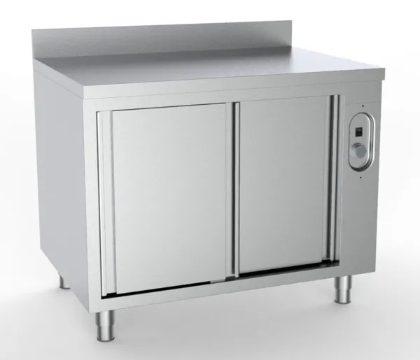 Armoire Chauffante avec Dosseret à 2 Portes - L 2000 x P 700 mm