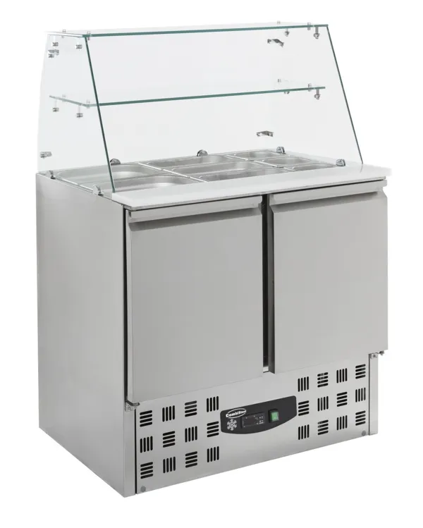 Saladette Réfrigérée à 2 Portes - 240 L - 2 GN 1/1 et 3 GN 1/6