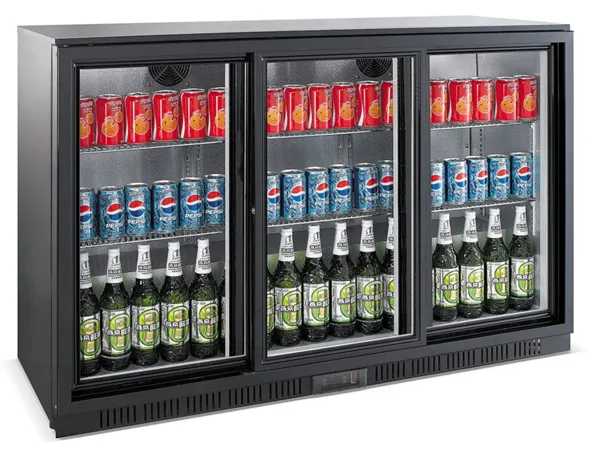 Arrière-Bar Réfrigéré à 3 Portes Coulissantes - 330 L