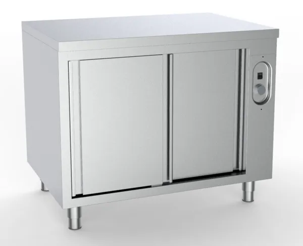 Armoire Chauffante Inox à 2 Portes Coulissantes - L 1400 x P 700 mm