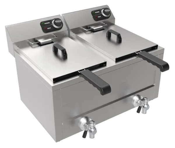 Friteuse Electrique à Poser - 2 x 8 L - 2 x 3000 W