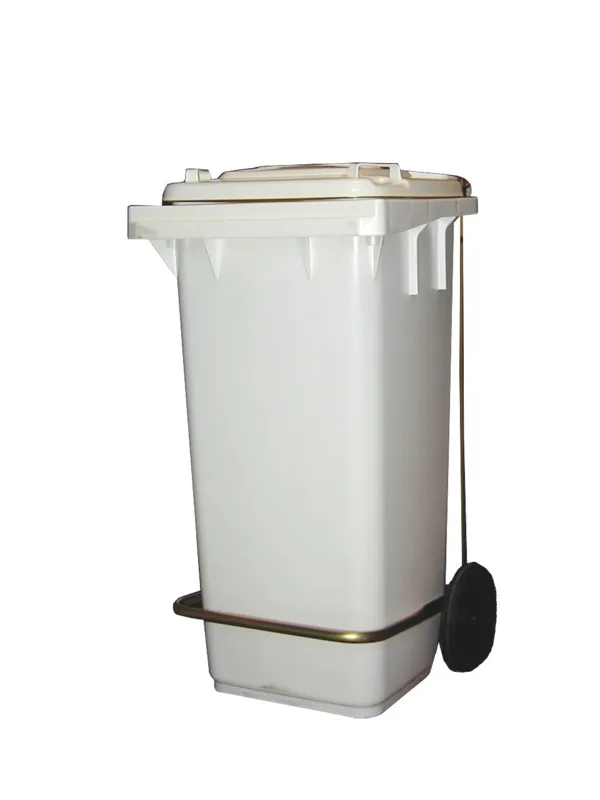 Poubelle Blanche à Pédale - 240 L