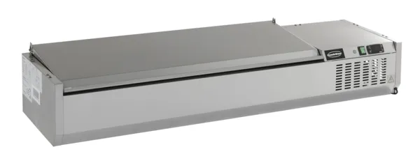 Saladette Réfrigérée à Poser avec Couvercle Inox - 4 GN 1/3