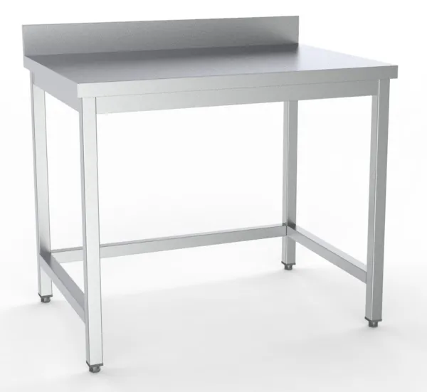 Table Inox avec Dosseret - L 900 x P 700 mm