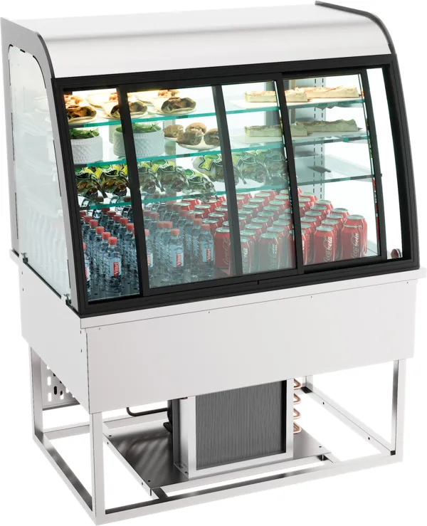Vitrine Réfrigérée Drop-In à Portes Coulissantes - 140 L
