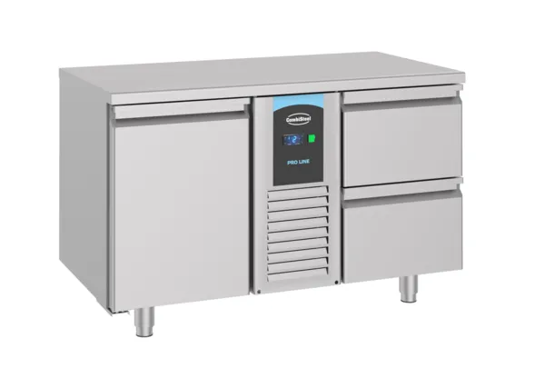 Table Réfrigérée Positive GN 1/1 à 1 Porte et 2 Tiroirs - 281 L