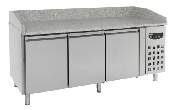 Meuble à Pizza Réfrigéré à 3 Portes - 580 L