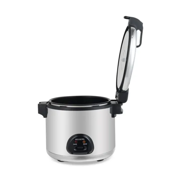 Cuiseur à Riz Professionnel 8 L 1950 W Inox, Maintien au Chaud, Couvercle à Charnière, Restauration CHR
