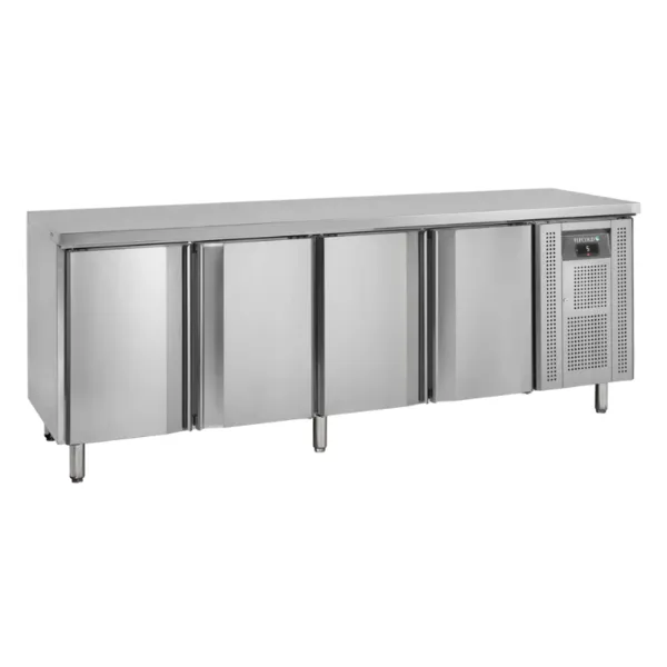 Table Réfrigérée en Inox - 4 Portes - GN 1/1