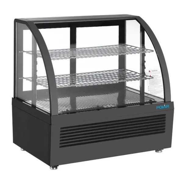Vitrine Réfrigérée de Comptoir Noire - 100 L
