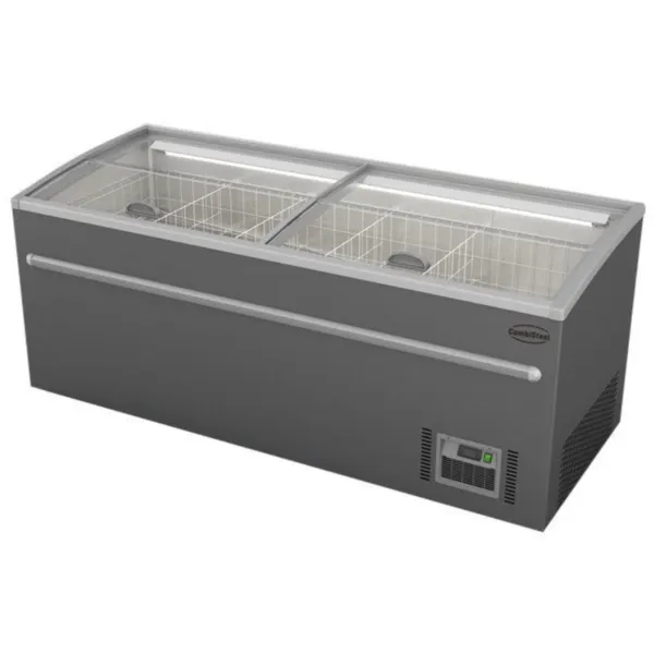 Congélateur Bahut Gris pour Supermarché - 850 L