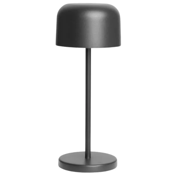 Lampe de Table avec Abat-Jour Ronde Lucca Noir - 200 mm