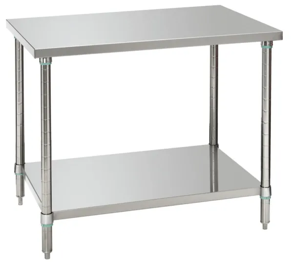 Table de Travail Inox avec Etagère Basse - P 700 mm - L 1000 mm