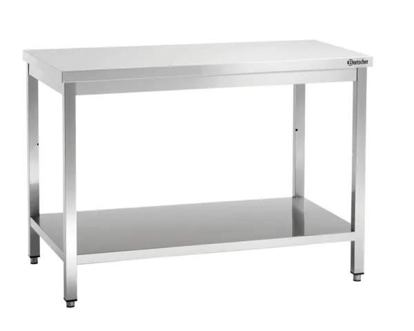 Table de Travail Inox avec Etagère Basse - P 700 mm - L 1400 mm