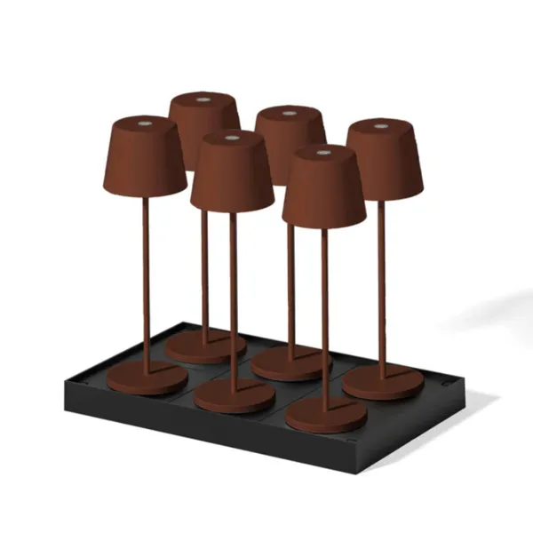 Lampe de Table Touch LED Kelly Vintage avec Plateau de Chargement - Lot de 6