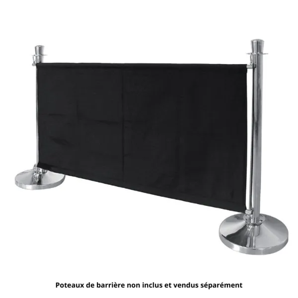 Barrière en Toile Noire avec Fixations