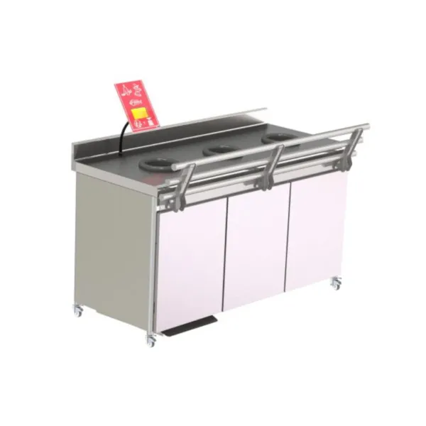 Meuble de Pré-Tri Sélectif avec Pesée - 3 Portes, 3 TVO - Roues Polyamide