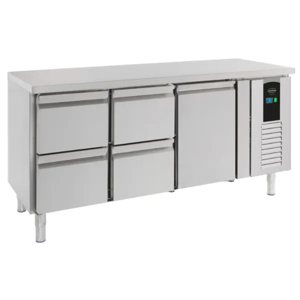 Table Réfrigérée Positive à 1 Portes et 4 Tiroirs Energy Line - 291 L